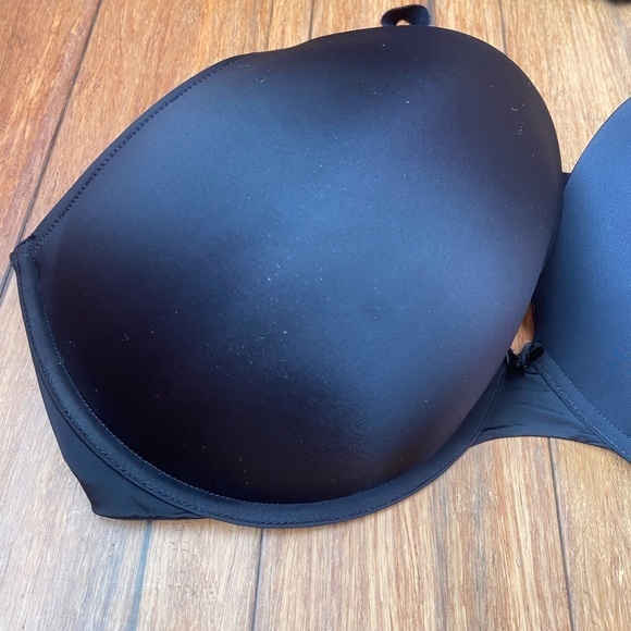 Torrid 46DDD Smoothing Push Plunge Up & Push Plunge Bras Lot Of 2 Black Gray - Picture 6 of 16